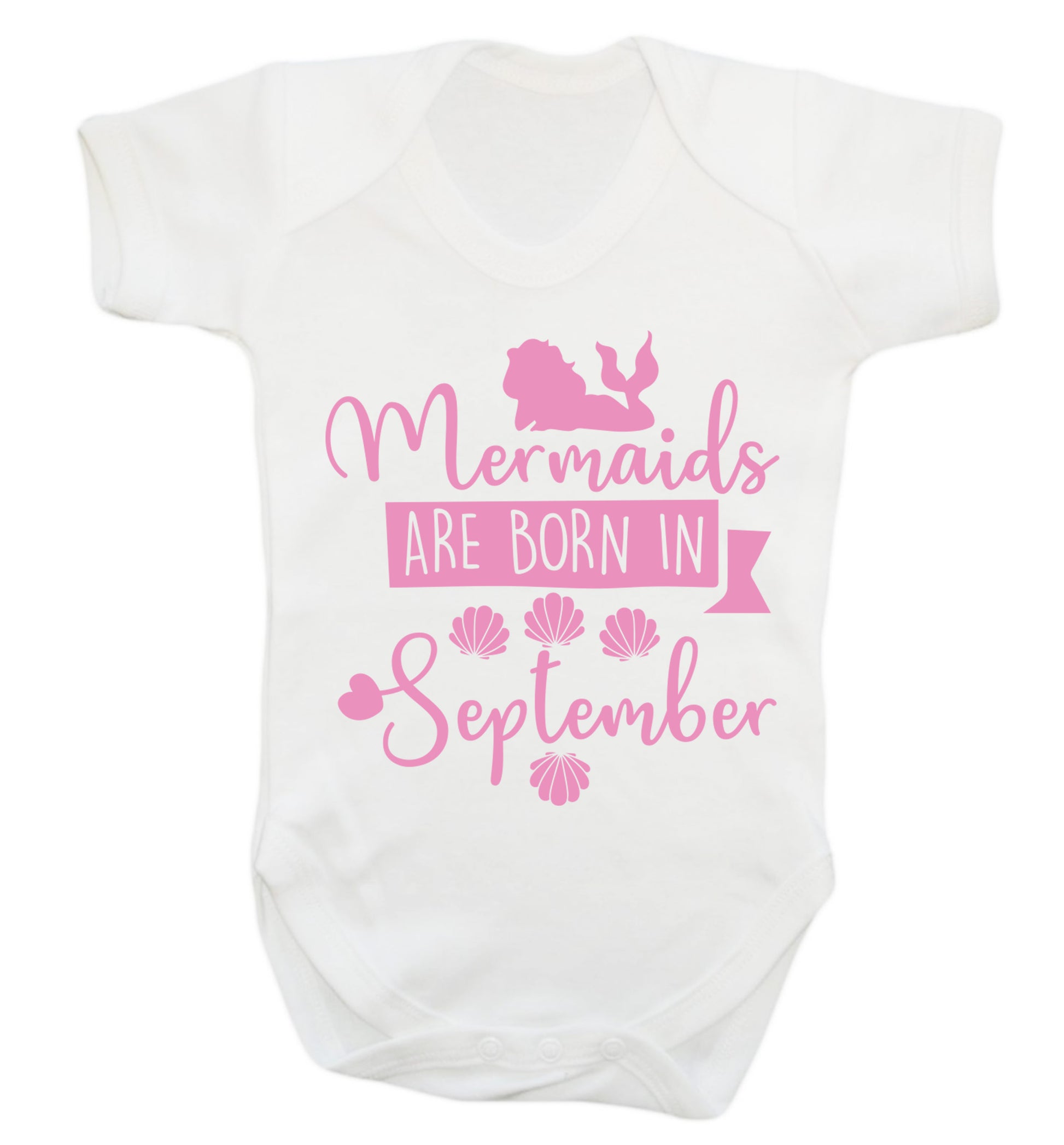 Mermaids are born in September Baby Vest white 18-24 months