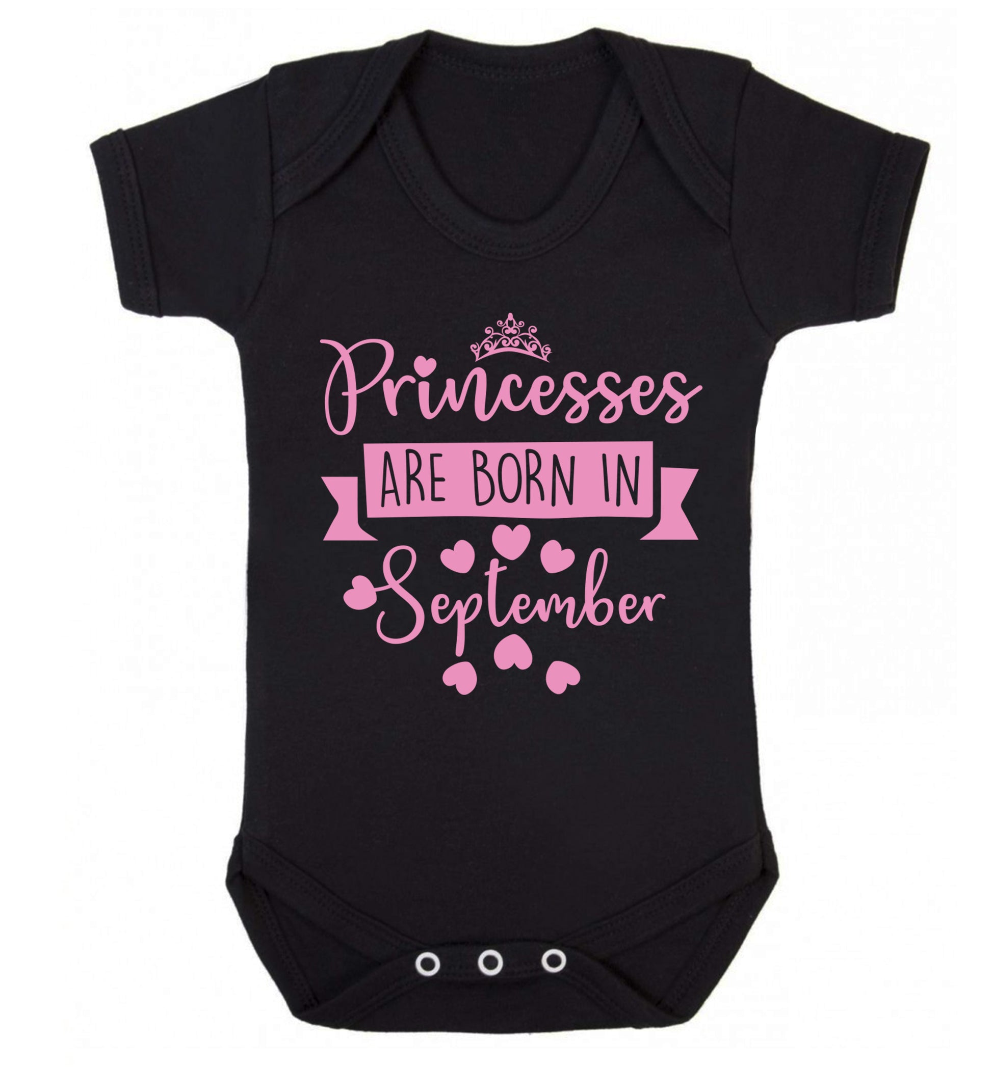 Princesses are born in September Baby Vest black 18-24 months