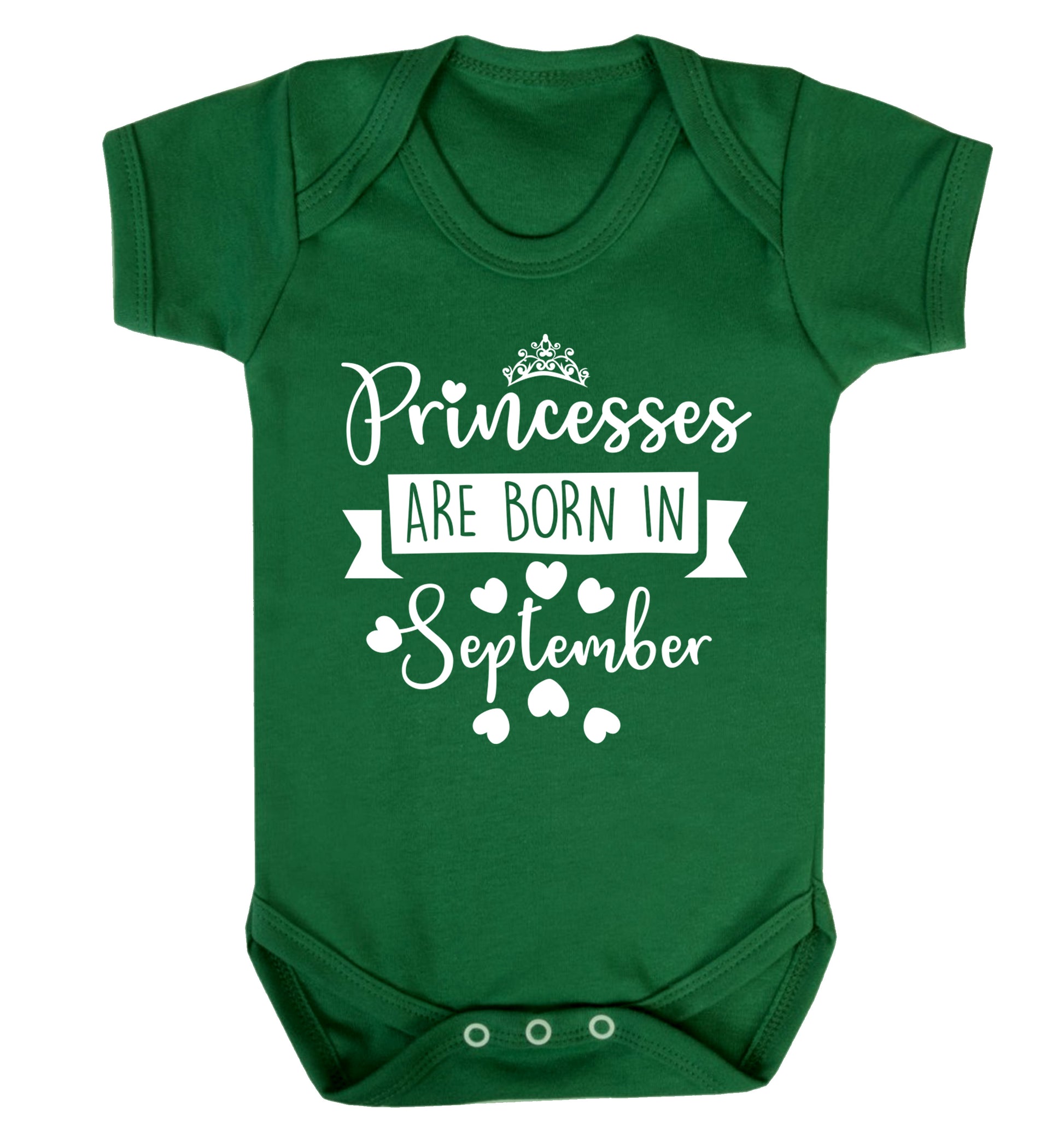 Princesses are born in September Baby Vest green 18-24 months