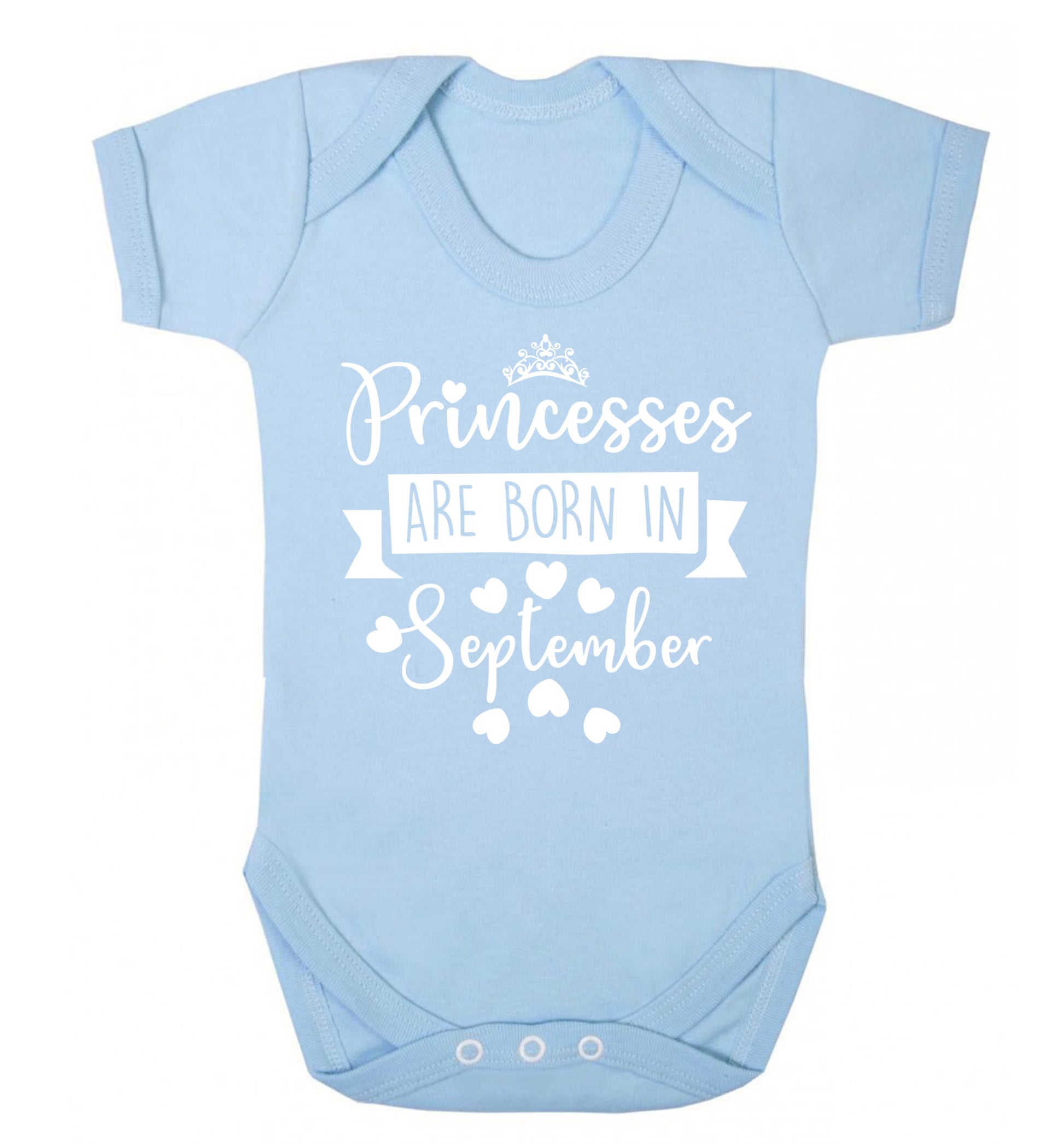 Princesses are born in September Baby Vest pale blue 18-24 months