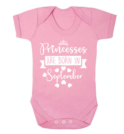 Princesses are born in September Baby Vest pale pink 18-24 months