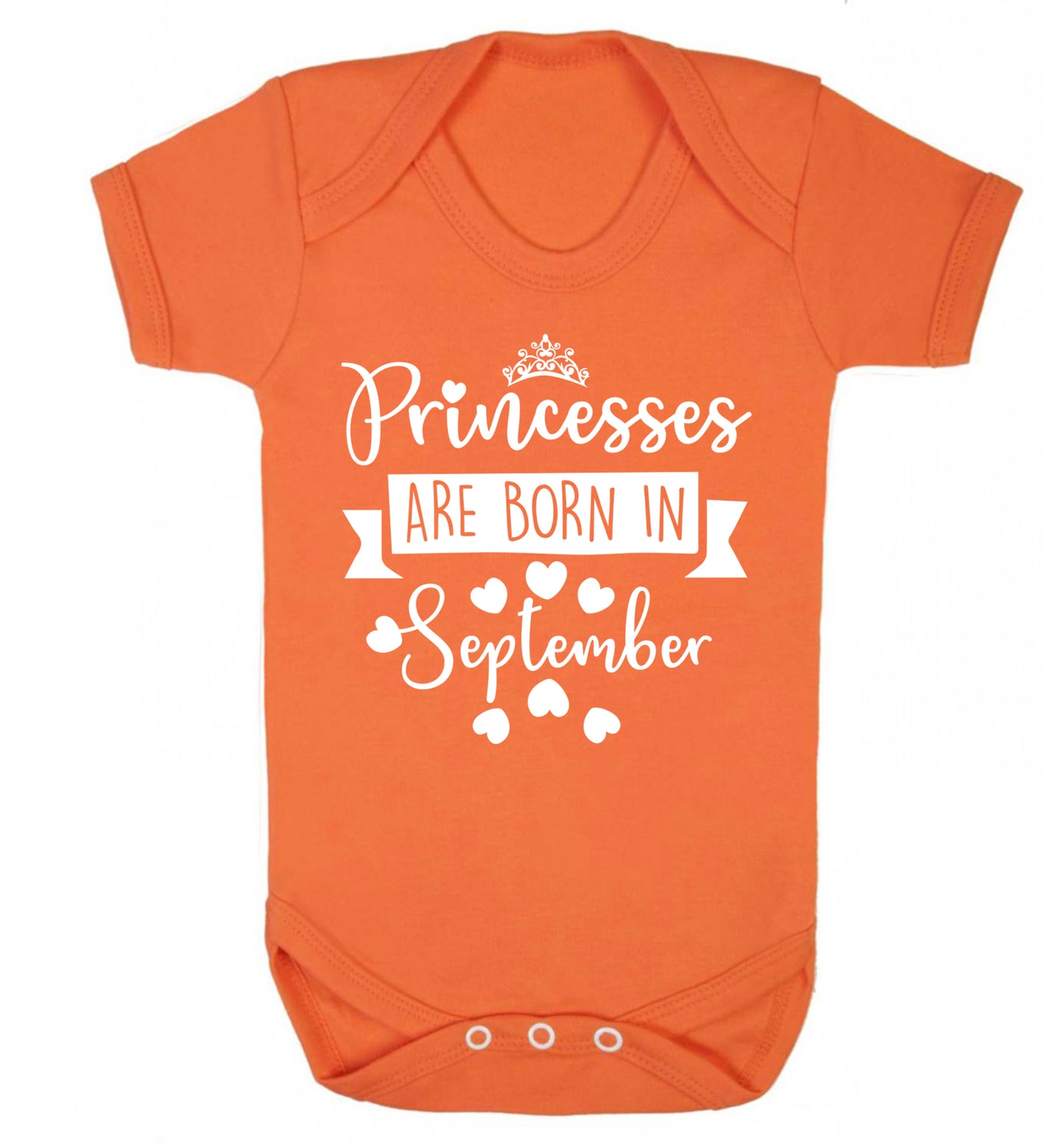 Princesses are born in September Baby Vest orange 18-24 months