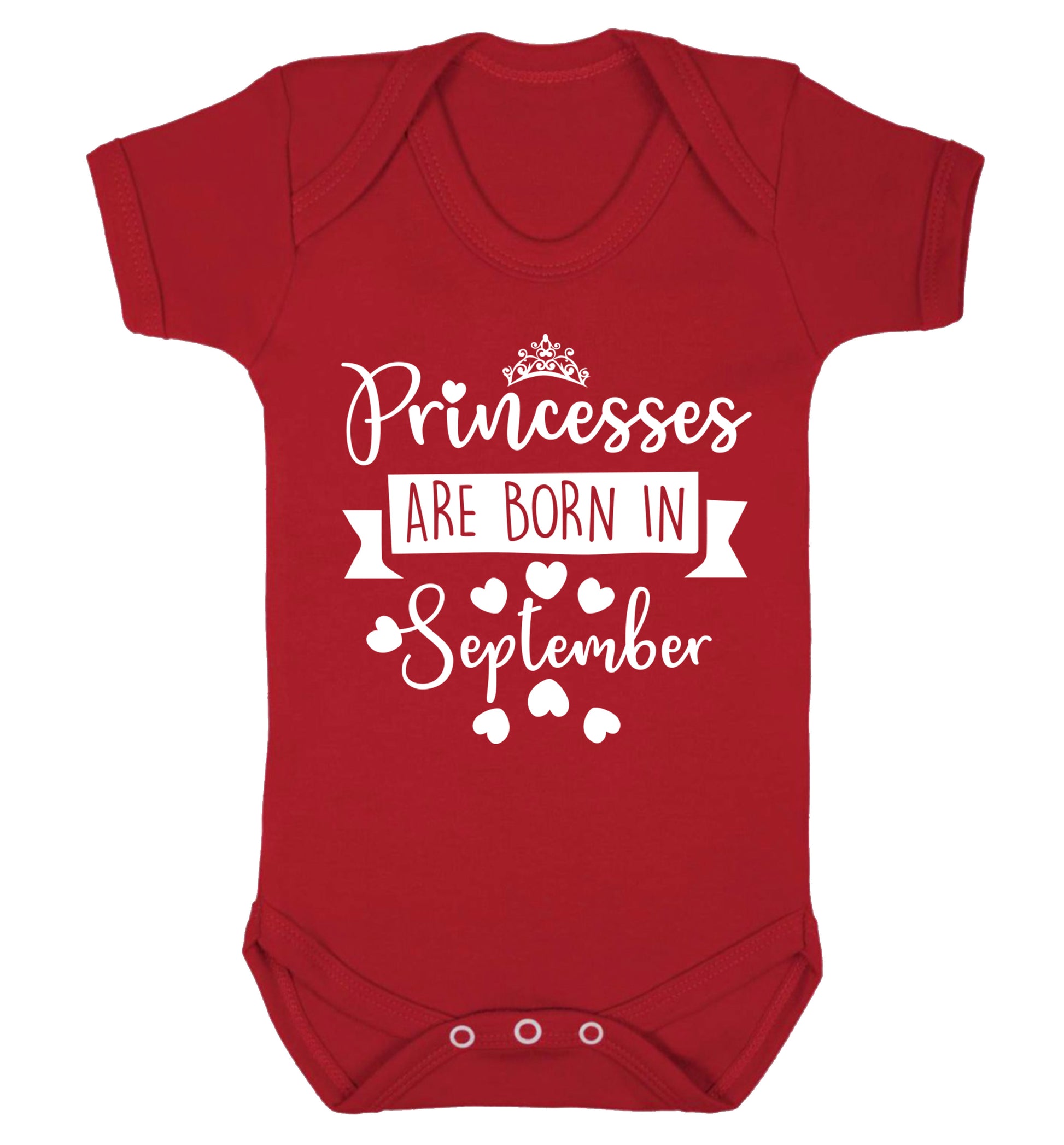 Princesses are born in September Baby Vest red 18-24 months