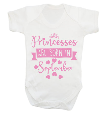 Princesses are born in September Baby Vest white 18-24 months