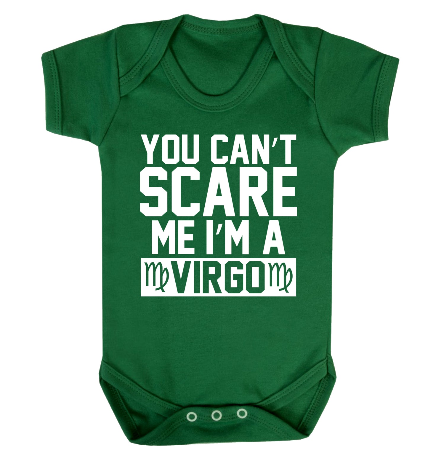You can't scare me I'm a virgo Baby Vest green 18-24 months
