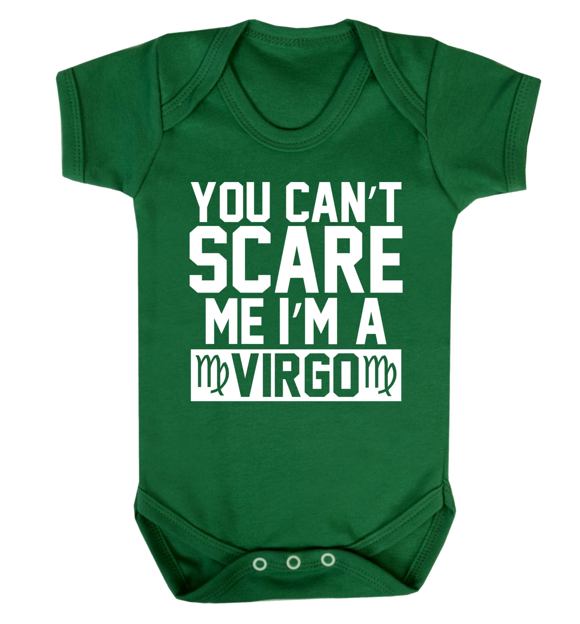You can't scare me I'm a virgo Baby Vest green 18-24 months