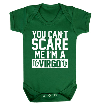 You can't scare me I'm a virgo Baby Vest green 18-24 months