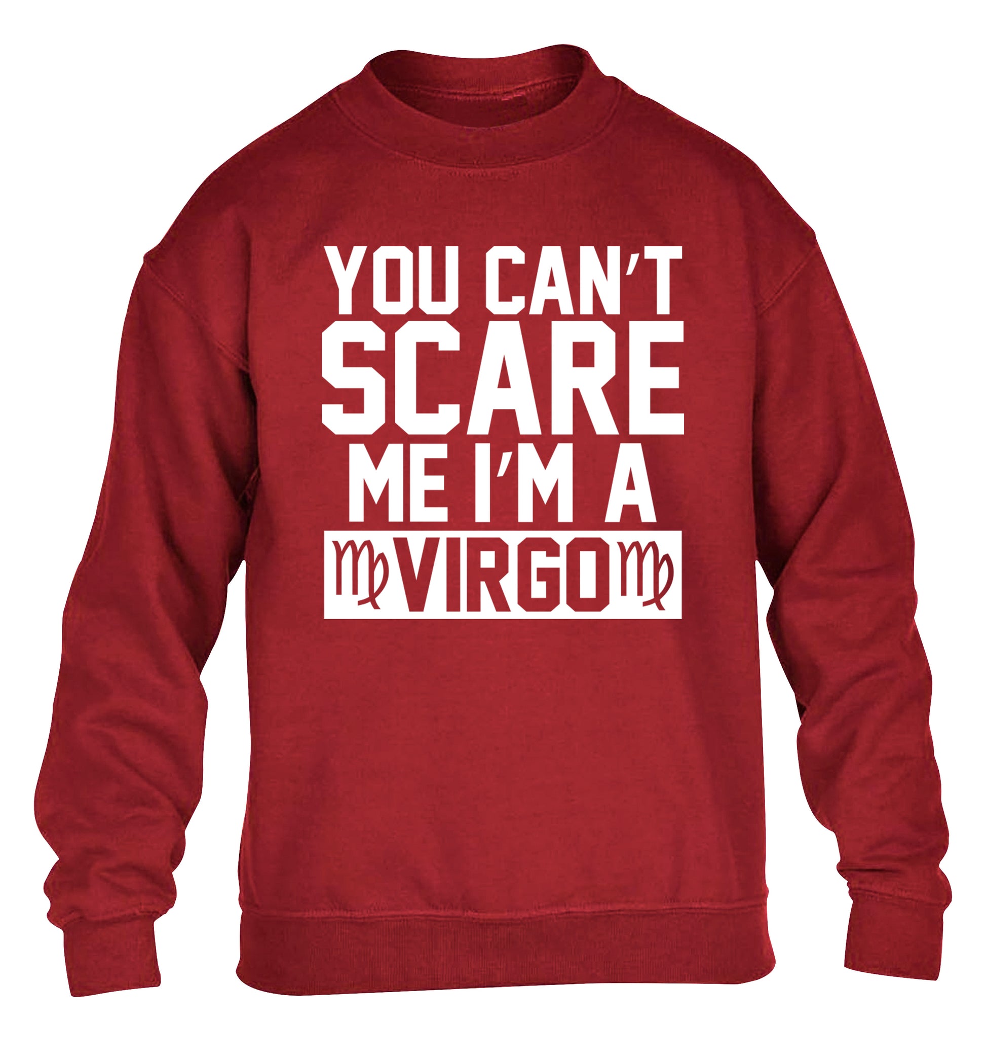 You can't scare me I'm a virgo children's grey sweater 12-13 Years
