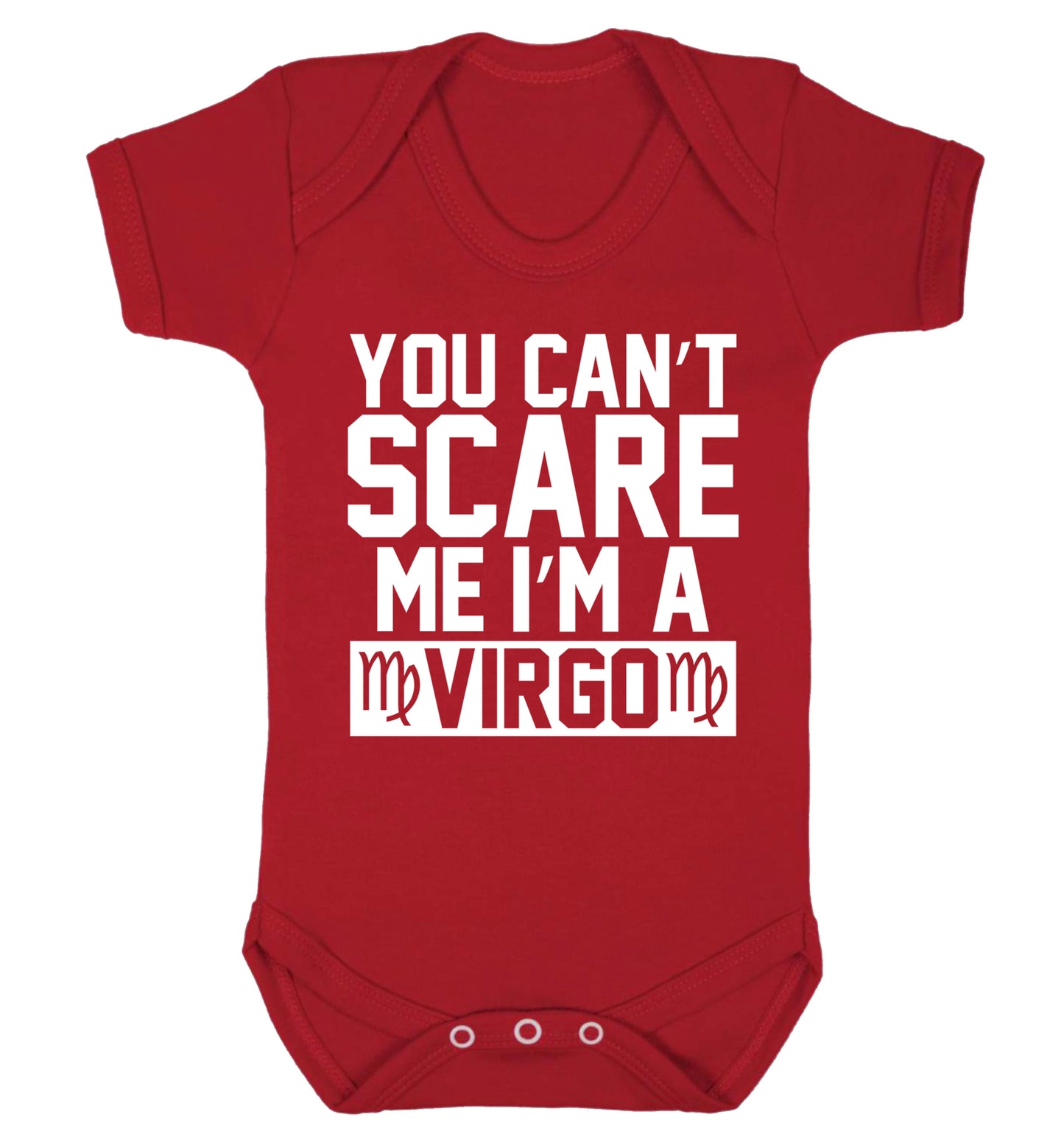You can't scare me I'm a virgo Baby Vest red 18-24 months