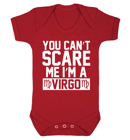 You can't scare me I'm a virgo Baby Vest red 18-24 months