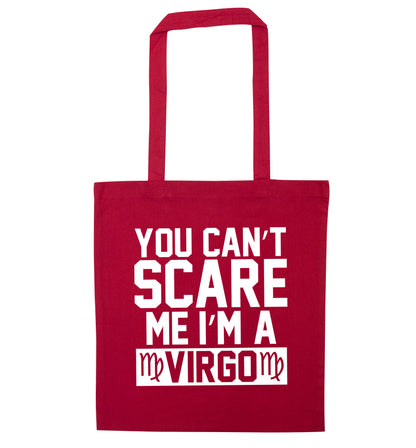 You can't scare me I'm a virgo red tote bag