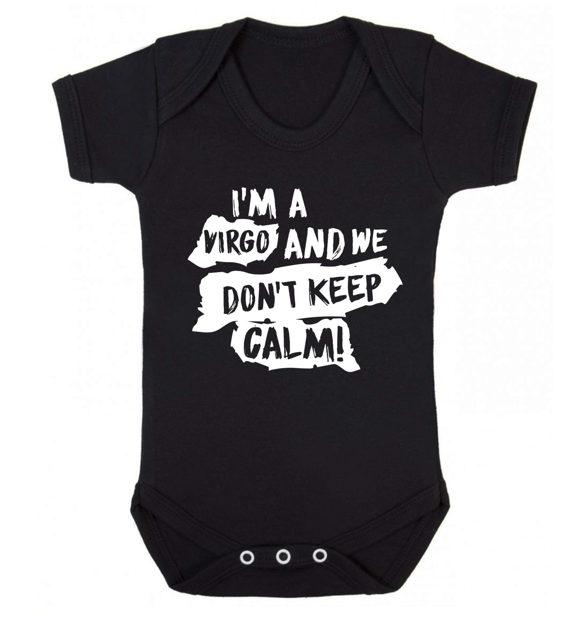 I'm a virgo and we don't keep calm Baby Vest black 18-24 months