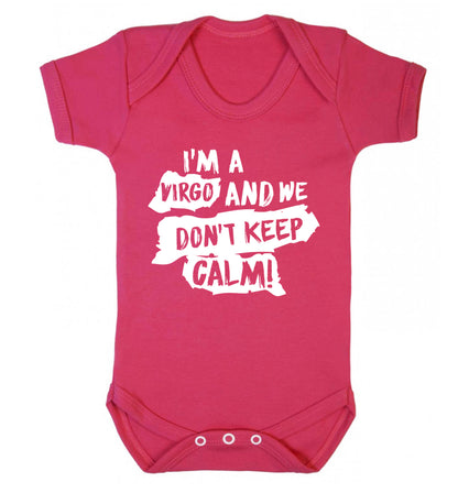 I'm a virgo and we don't keep calm Baby Vest dark pink 18-24 months