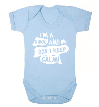 I'm a virgo and we don't keep calm Baby Vest pale blue 18-24 months