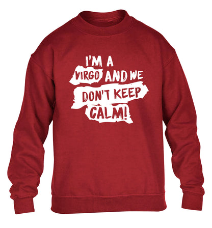 I'm a virgo and we don't keep calm children's grey sweater 12-13 Years