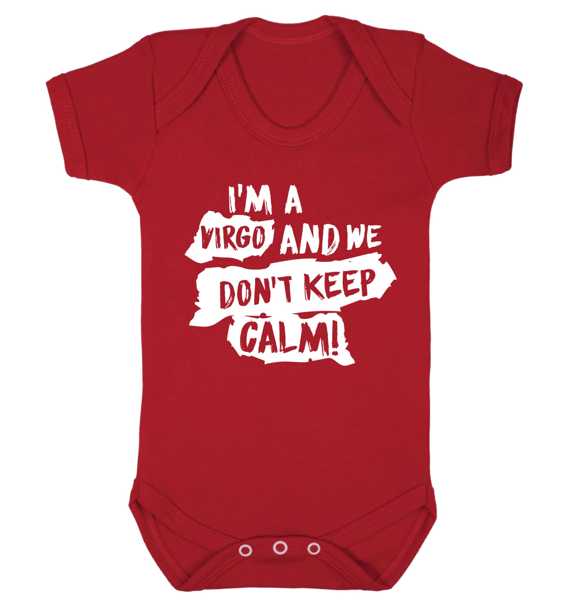 I'm a virgo and we don't keep calm Baby Vest red 18-24 months