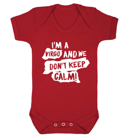 I'm a virgo and we don't keep calm Baby Vest red 18-24 months