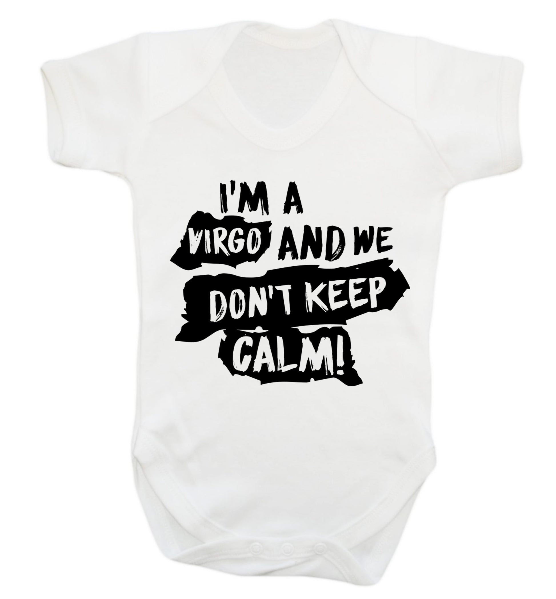 I'm a virgo and we don't keep calm Baby Vest white 18-24 months
