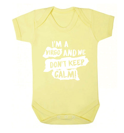 I'm a virgo and we don't keep calm Baby Vest pale yellow 18-24 months