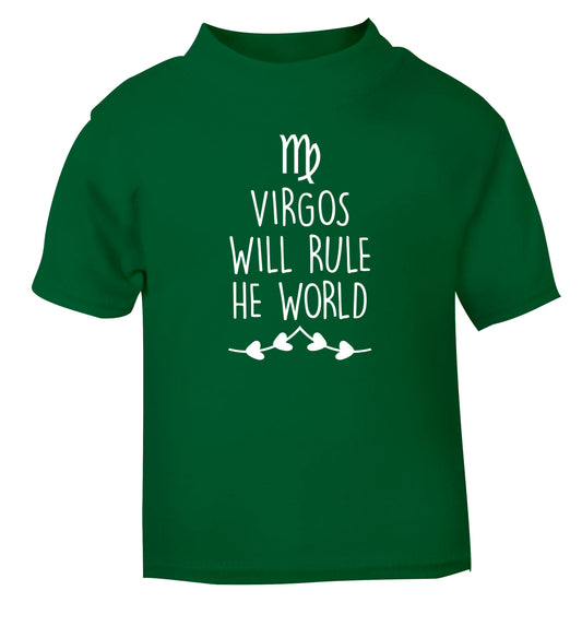 Virgos will rule the world green Baby Toddler Tshirt 2 Years
