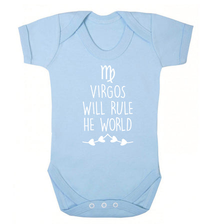 Virgos will rule the world Baby Vest pale blue 18-24 months