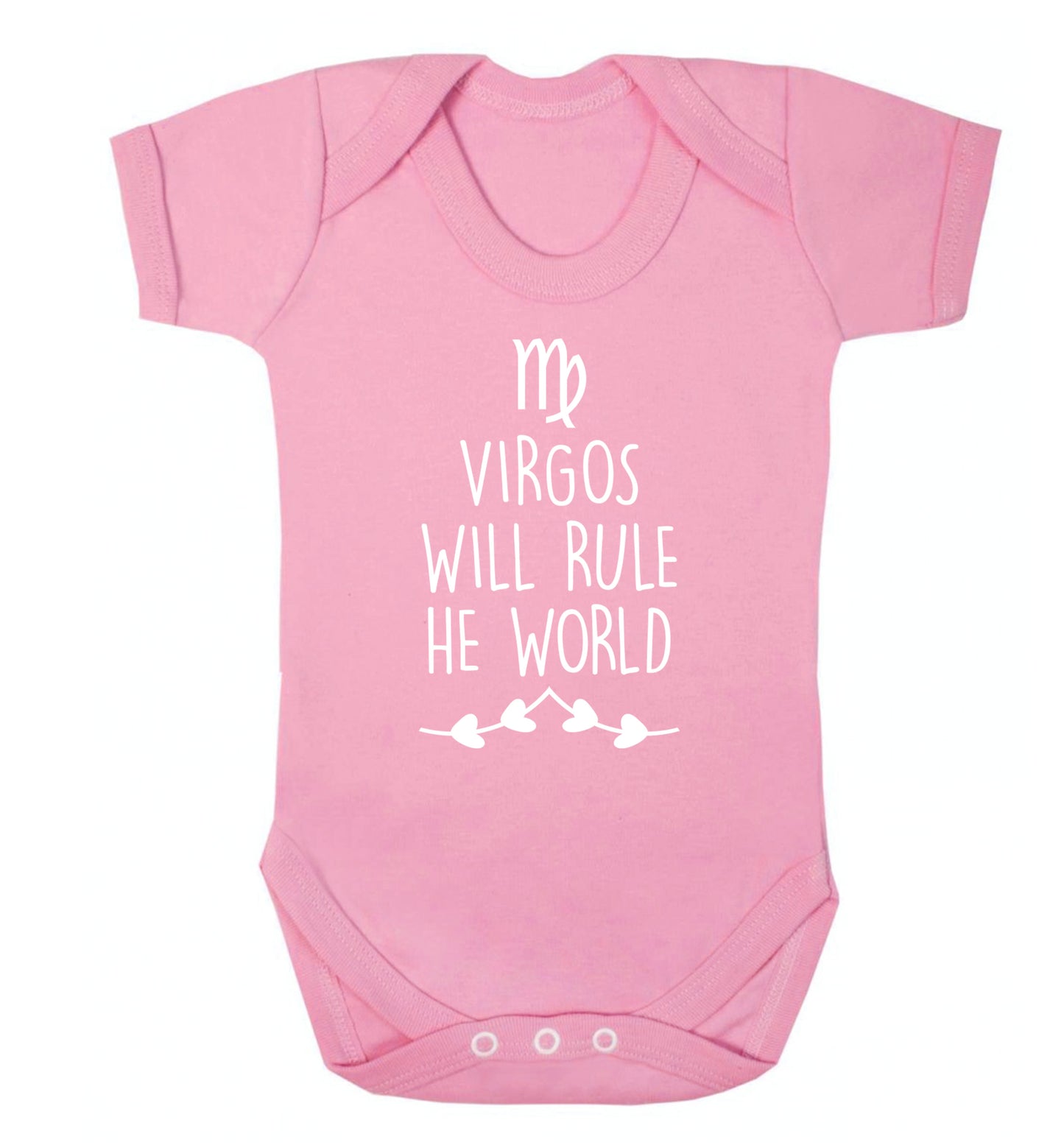Virgos will rule the world Baby Vest pale pink 18-24 months