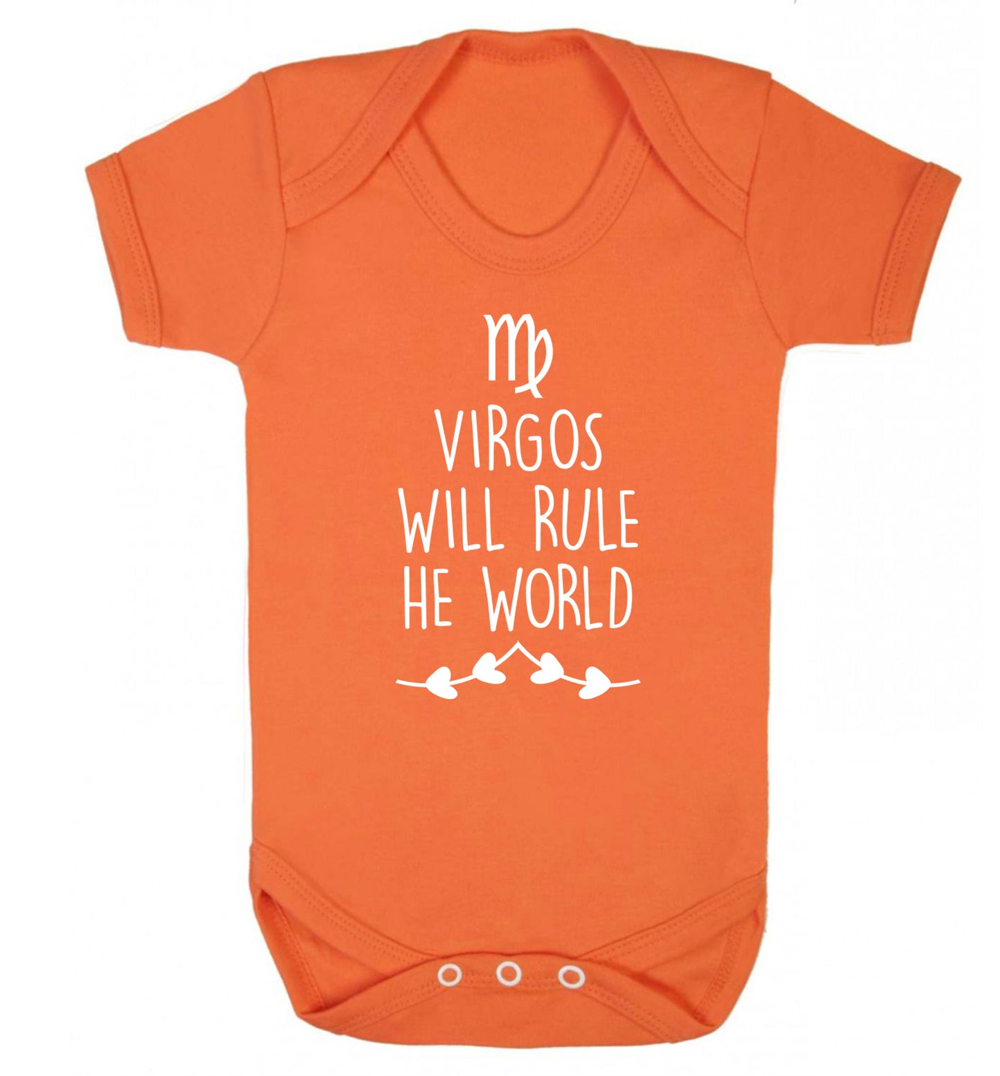 Virgos will rule the world Baby Vest orange 18-24 months