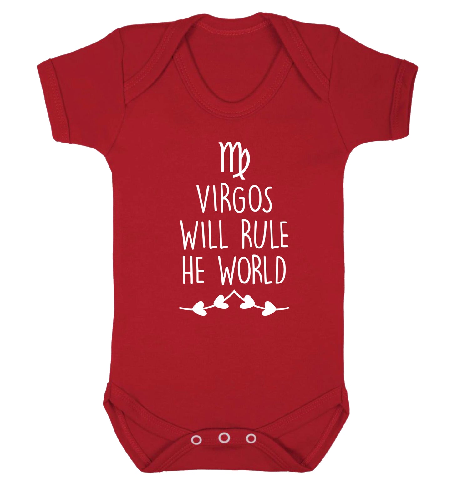 Virgos will rule the world Baby Vest red 18-24 months