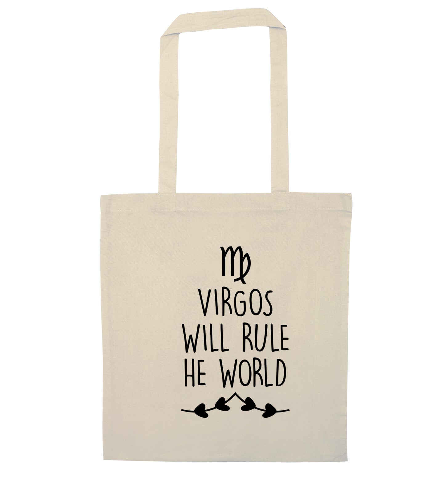 Virgos will rule the world natural tote bag