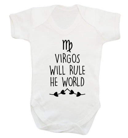 Virgos will rule the world Baby Vest white 18-24 months