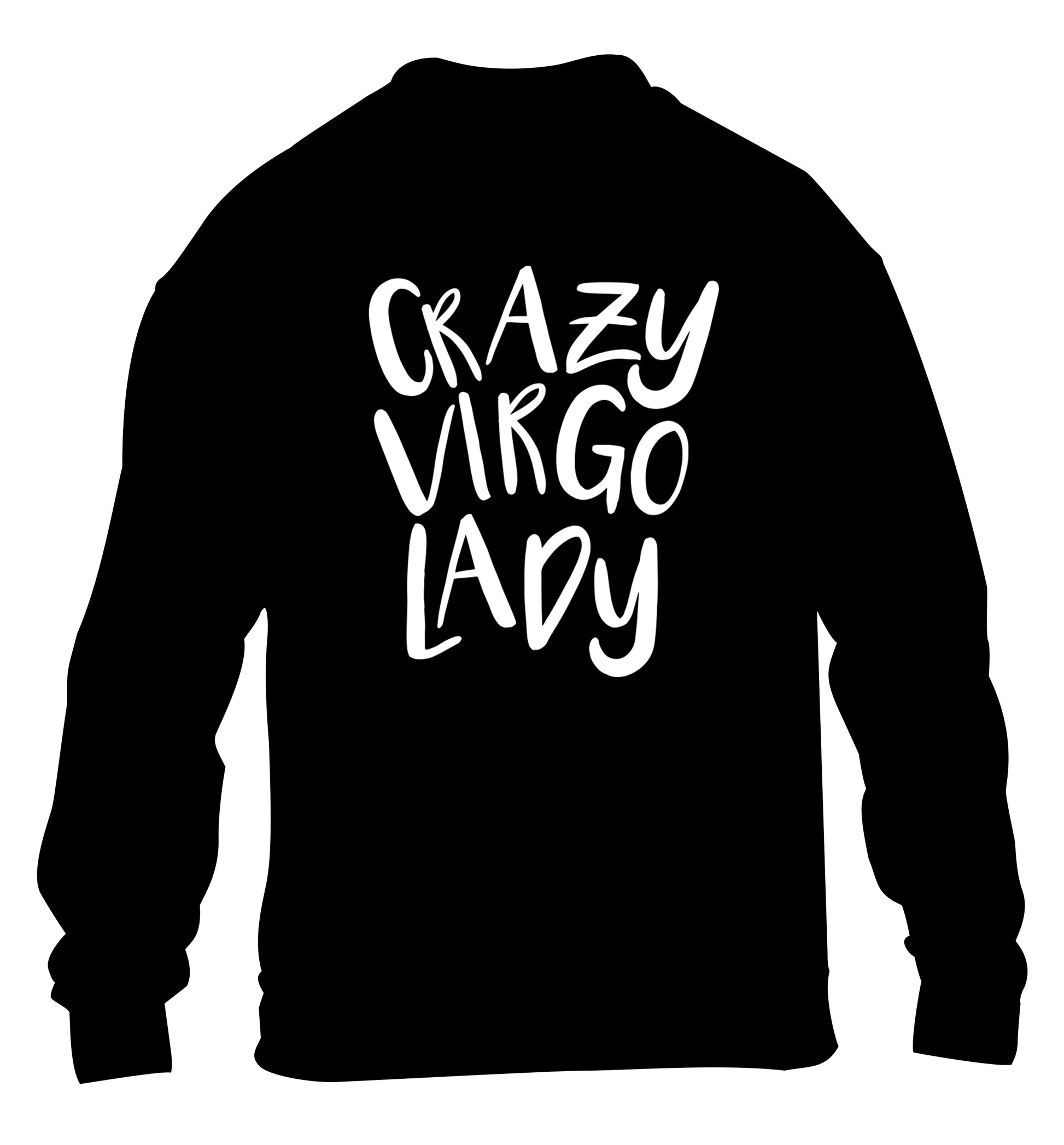 Crazy virgo lady children's black sweater 12-13 Years