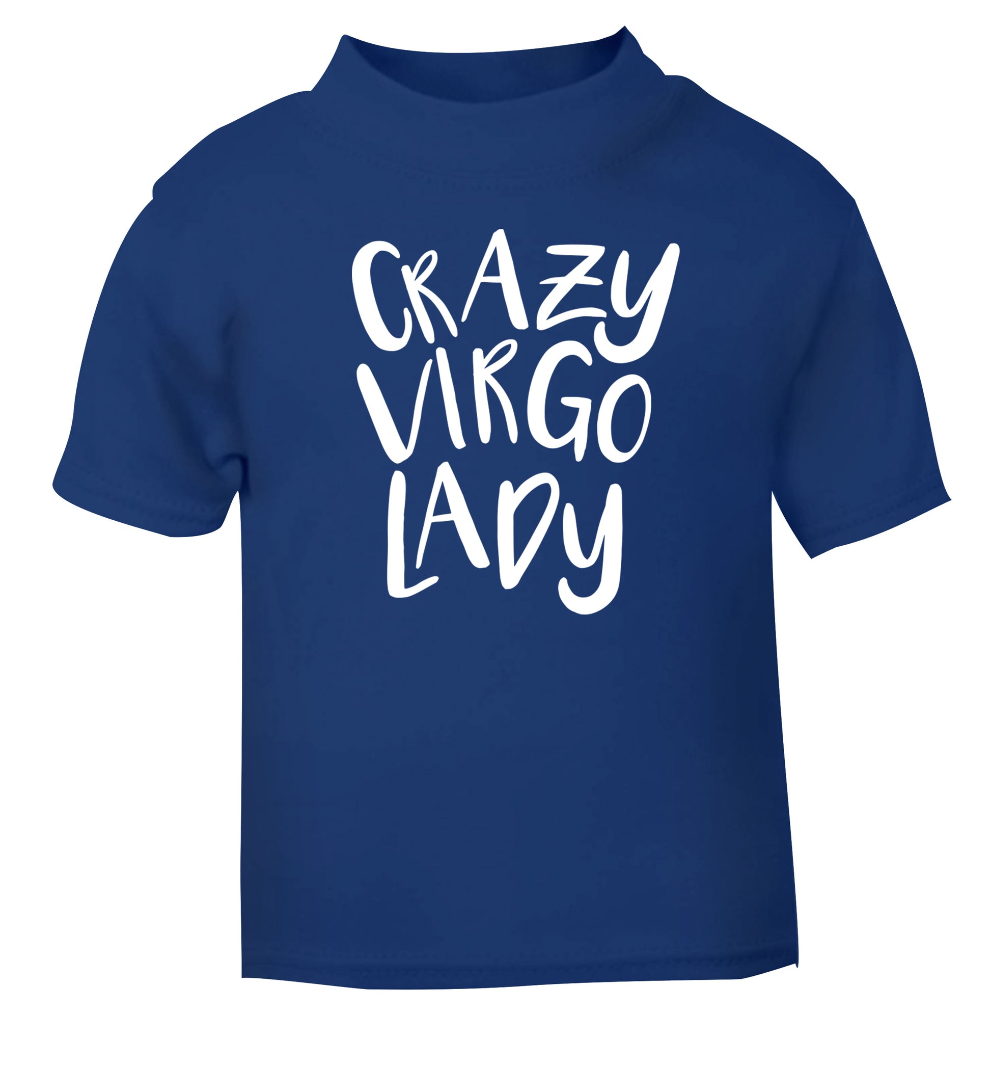 Crazy virgo lady blue Baby Toddler Tshirt 2 Years