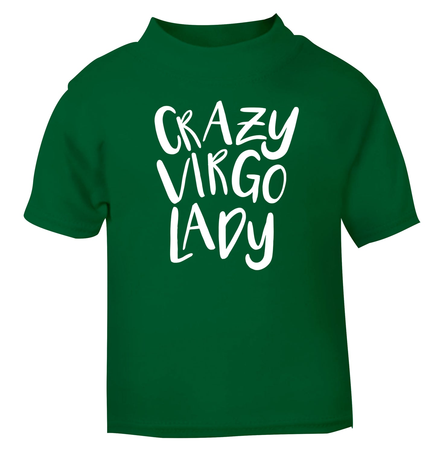 Crazy virgo lady green Baby Toddler Tshirt 2 Years