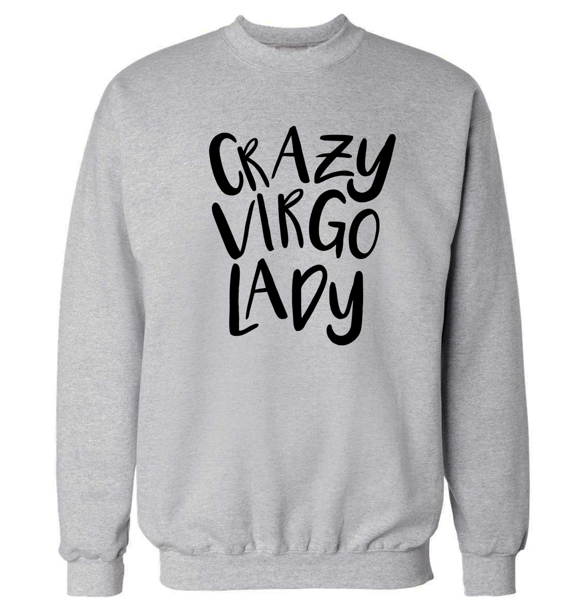 Crazy virgo lady Adult's unisex grey Sweater 2XL