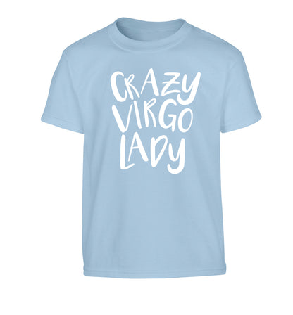 Crazy virgo lady Children's light blue Tshirt 12-13 Years