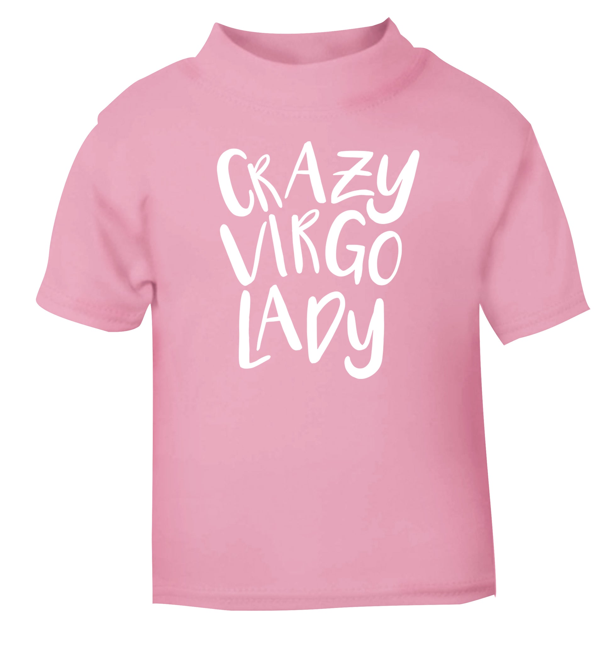 Crazy virgo lady light pink Baby Toddler Tshirt 2 Years