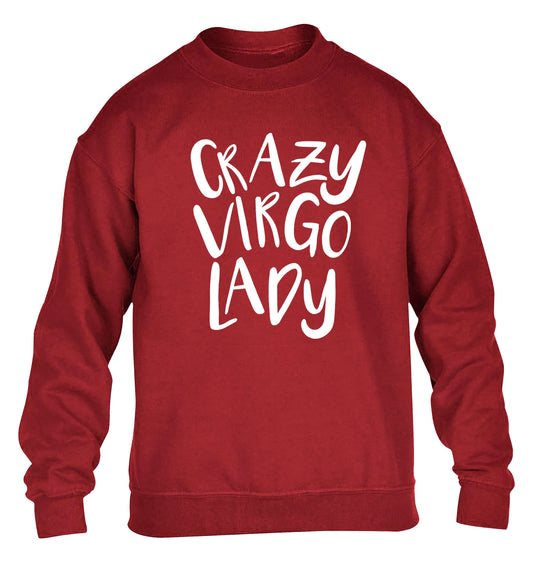 Crazy virgo lady children's grey sweater 12-13 Years