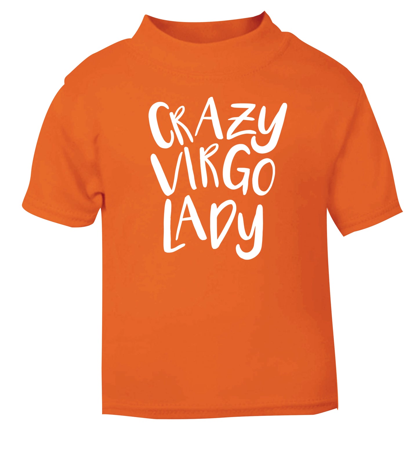 Crazy virgo lady orange Baby Toddler Tshirt 2 Years