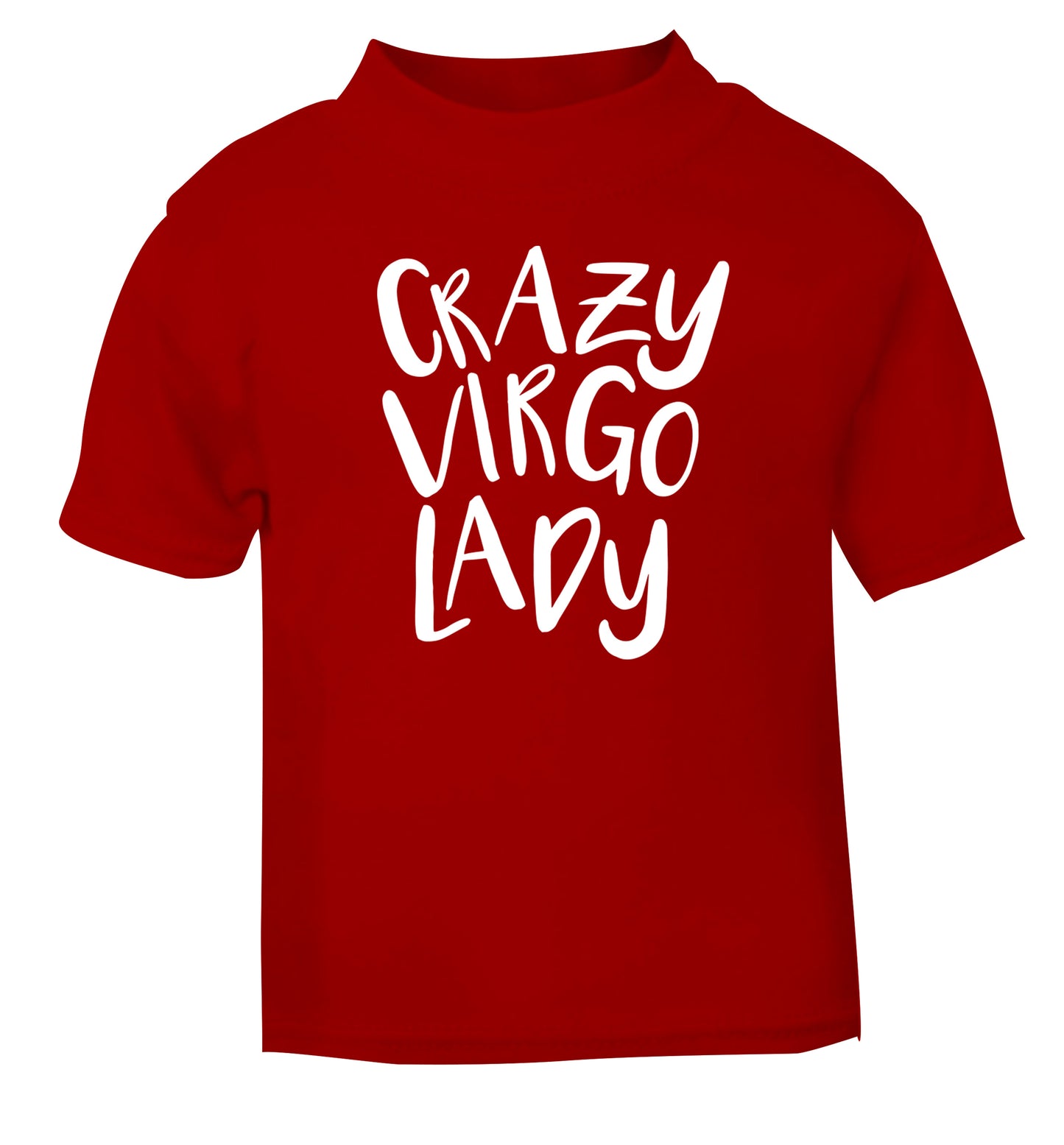 Crazy virgo lady red Baby Toddler Tshirt 2 Years