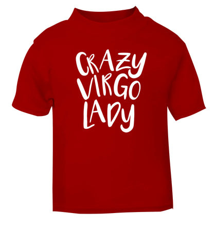 Crazy virgo lady red Baby Toddler Tshirt 2 Years