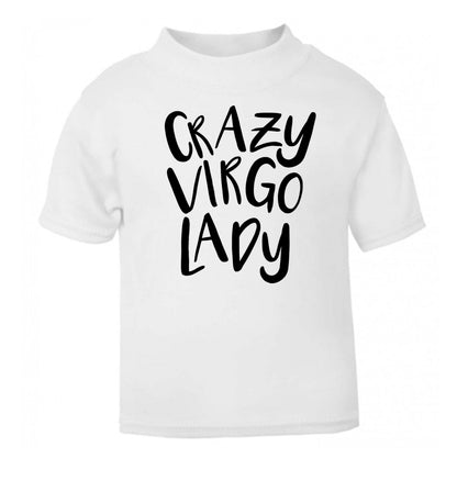 Crazy virgo lady white Baby Toddler Tshirt 2 Years