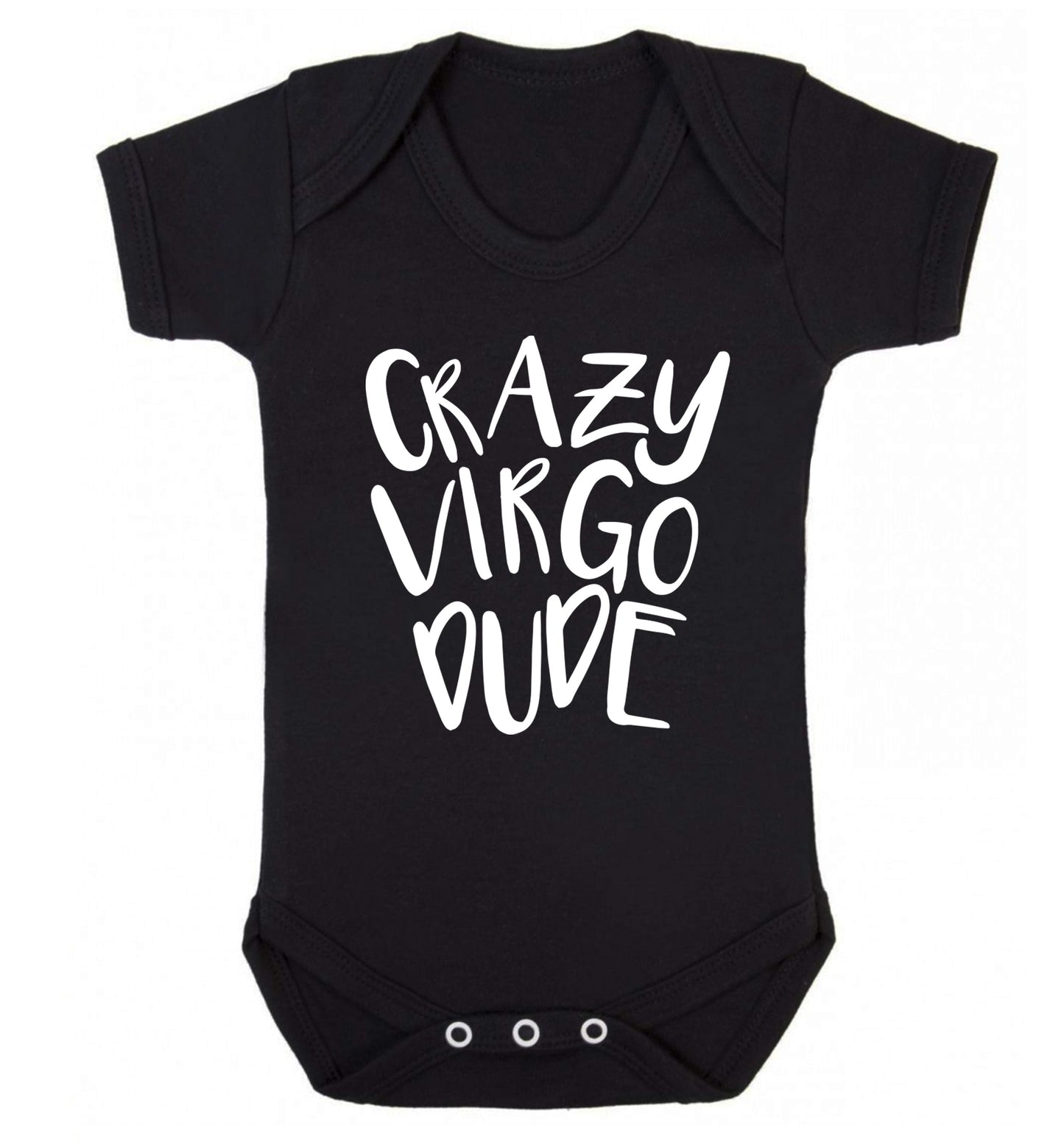 Crazy virgo dude Baby Vest black 18-24 months