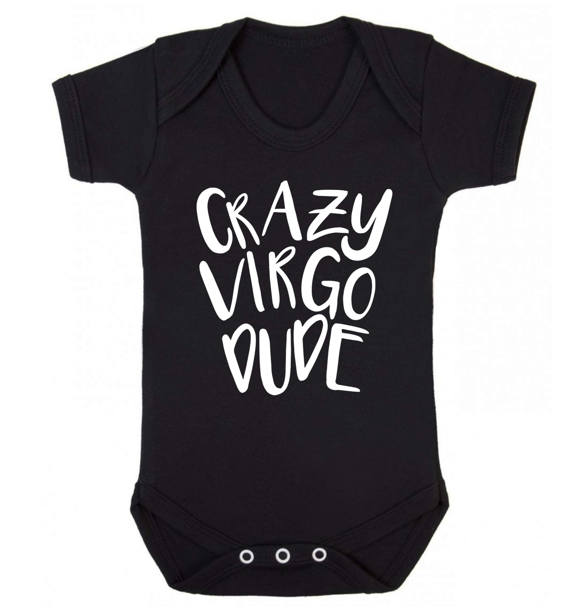 Crazy virgo dude Baby Vest black 18-24 months
