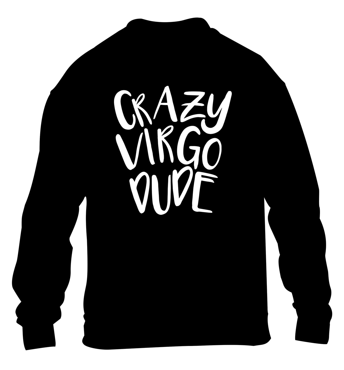 Crazy virgo dude children's black sweater 12-13 Years