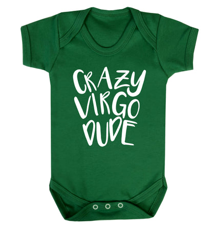 Crazy virgo dude Baby Vest green 18-24 months