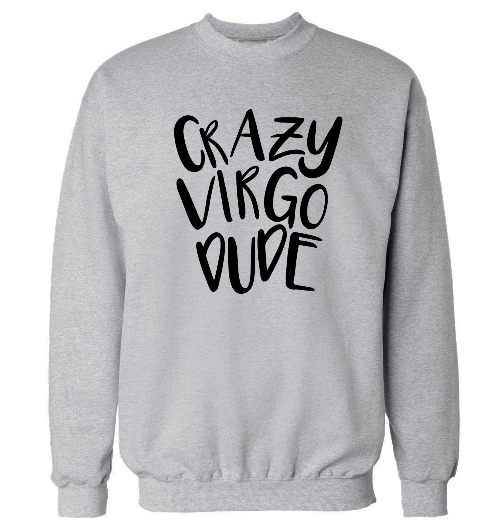 Crazy virgo dude Adult's unisex grey Sweater 2XL
