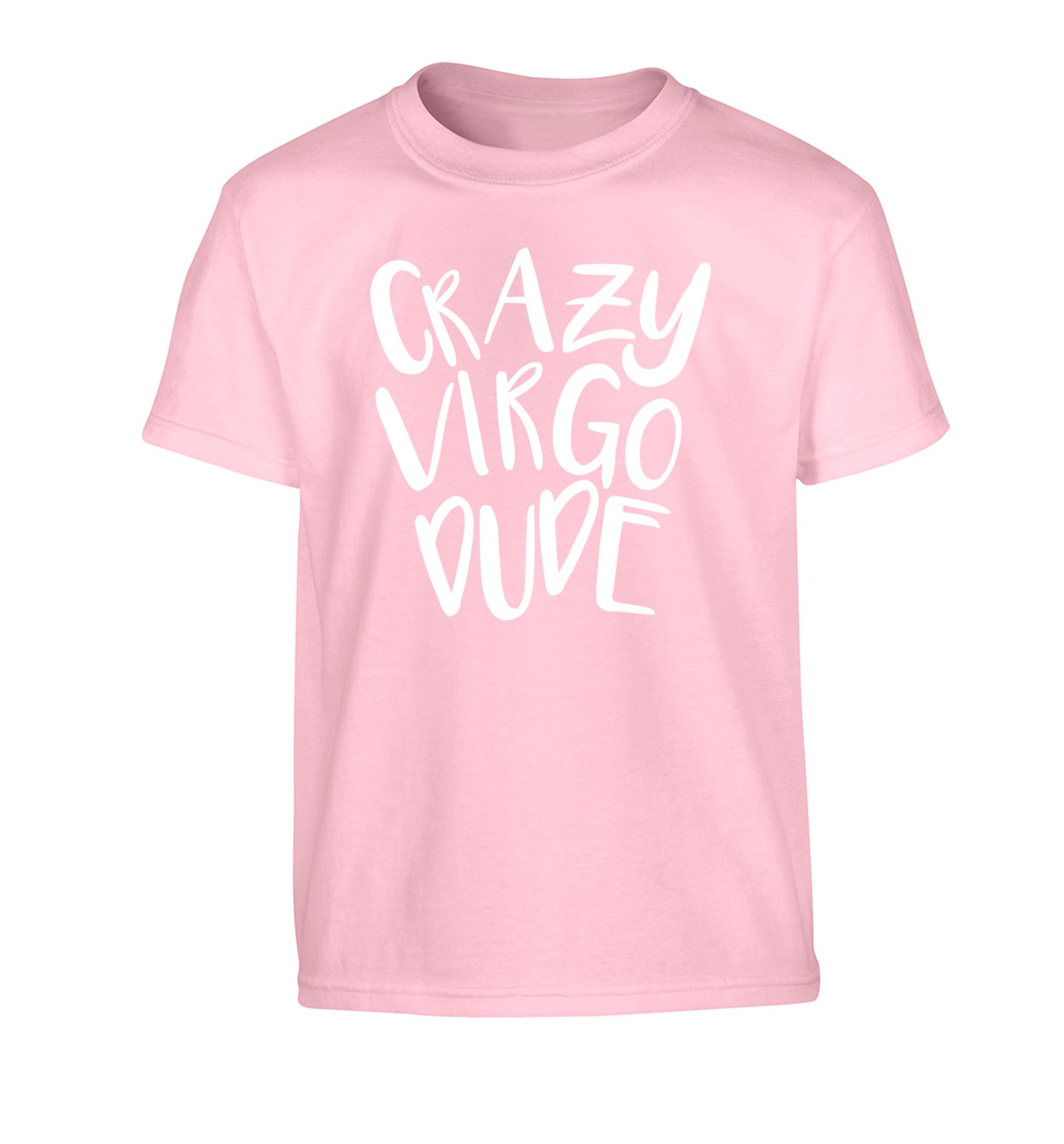 Crazy virgo dude Children's light pink Tshirt 12-13 Years