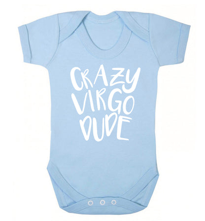 Crazy virgo dude Baby Vest pale blue 18-24 months