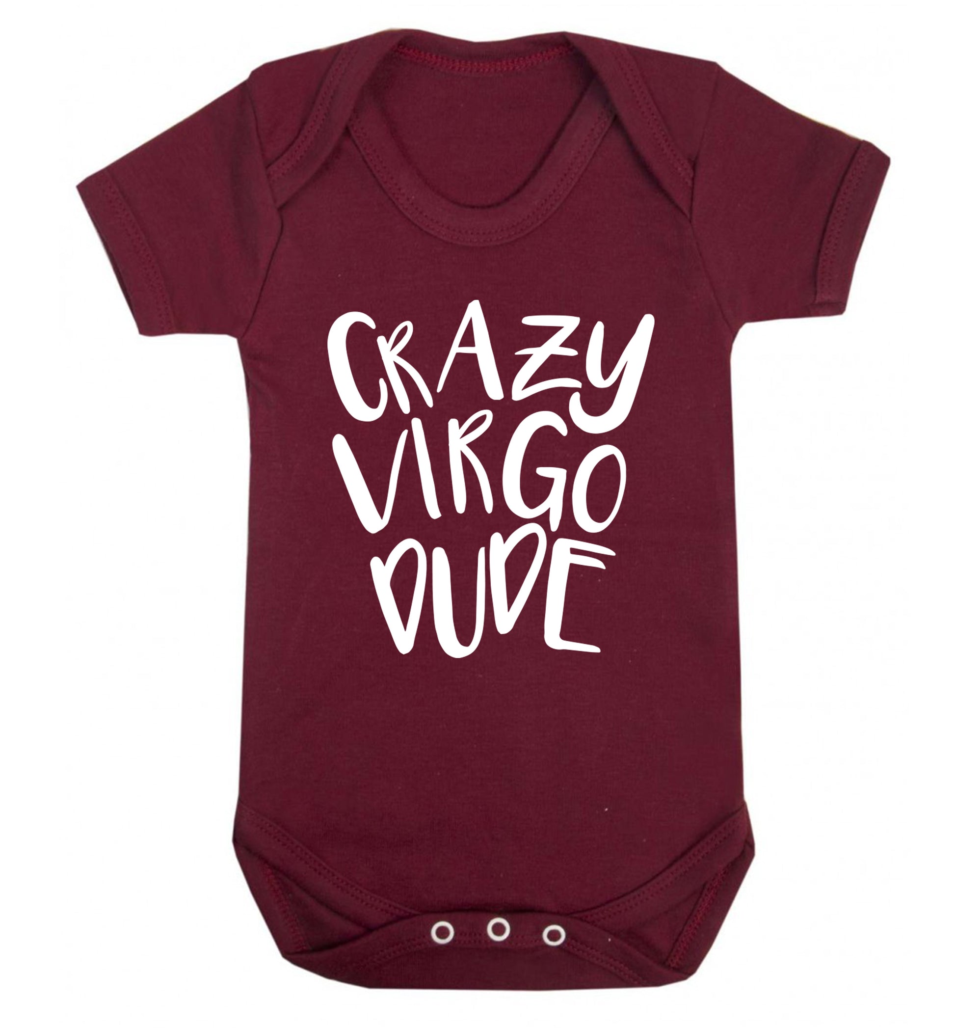 Crazy virgo dude Baby Vest maroon 18-24 months