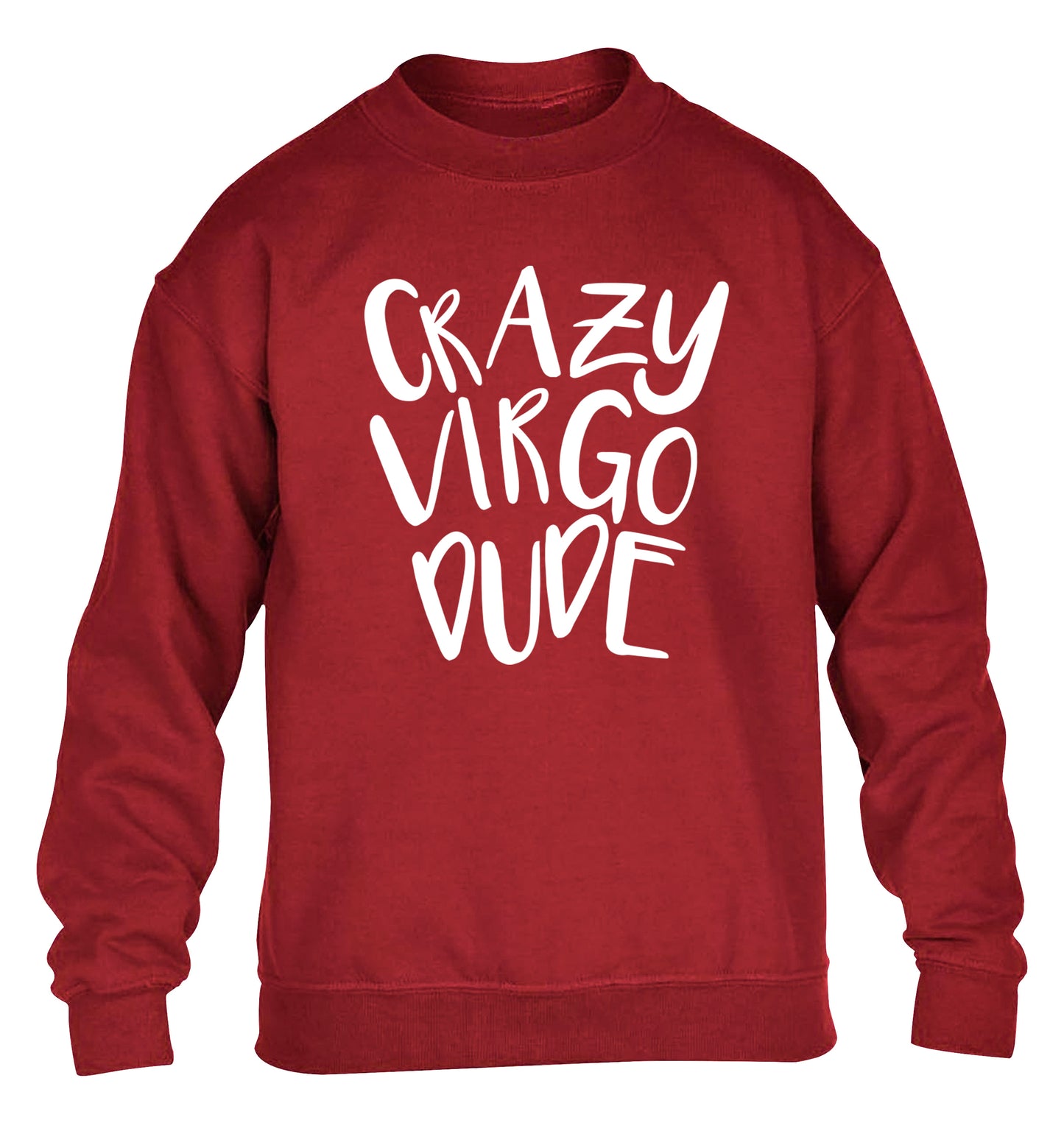 Crazy virgo dude children's grey sweater 12-13 Years